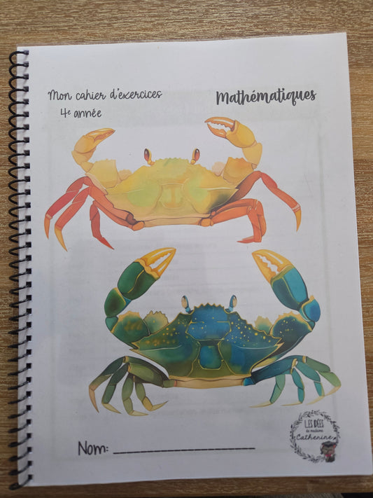 Version IMPRIMÉE & BOUDINÉE - Cahier d'exercices mathématiques - 4e année