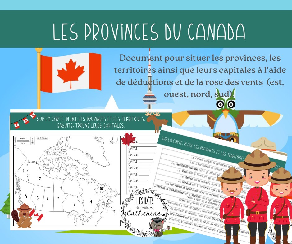 Univers social - Provinces (territoires) et capitales du Canada