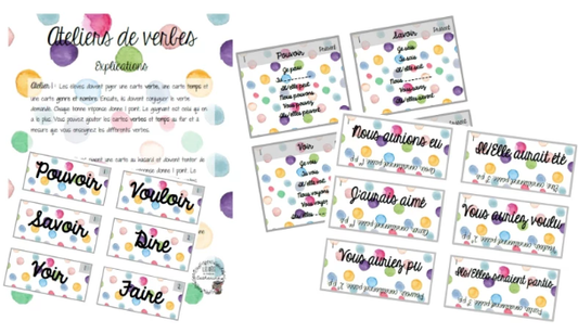 Français - atelier/jeu - Travailler les verbes