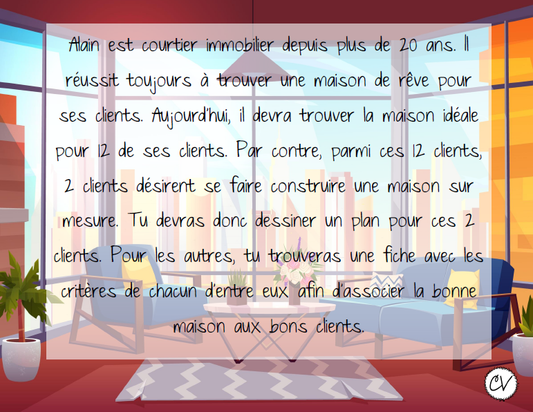 Mathématiques - atelier/jeu - Le roi des maisons (fractions)