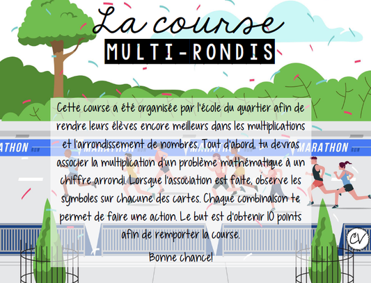 Mathématiques - atelier/jeu - La course multi-rondis