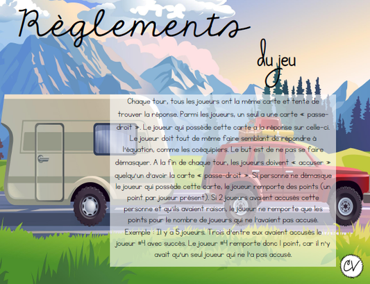 Mathématiques - atelier/jeu - La route des exposants