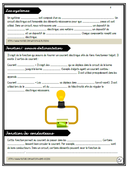 Sciences 3e cycle - L'électricité