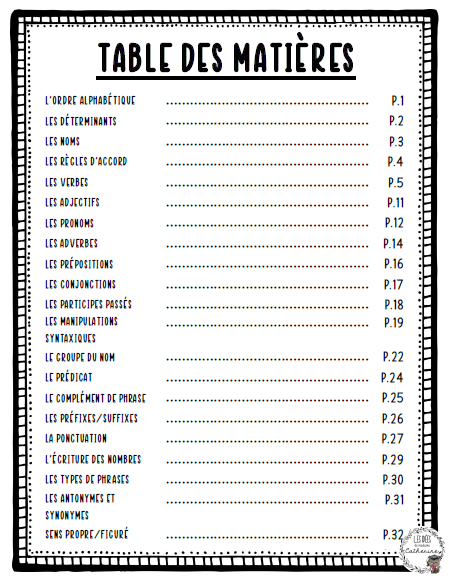 Français - Cahier exercices - 3e cycle