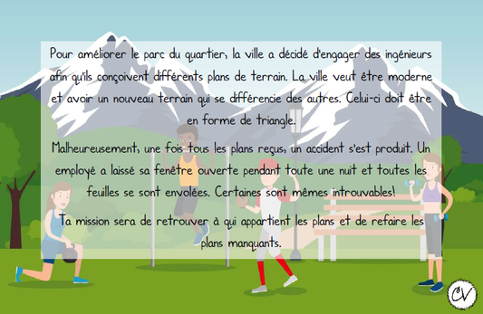 Mathématiques - Atelier/jeu - Terrain moderne (TRIANGLES)