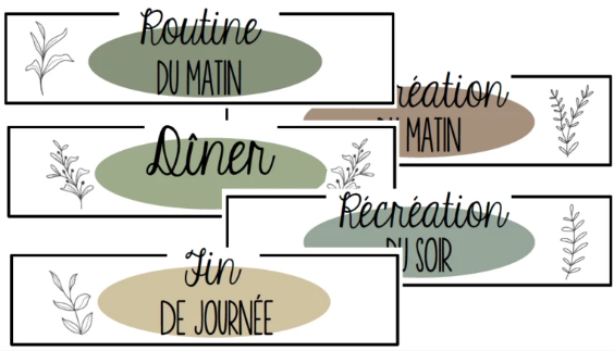 Menu du jour minimaliste