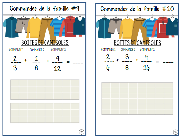 Mathématiques - atelier/jeu - La campagne de financement (addition de fractions)