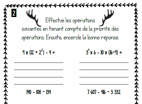 Cahier passe-temps #5 - 3e cycle