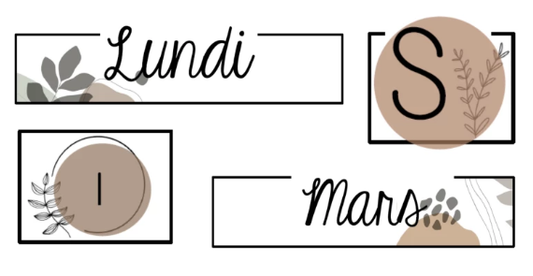 Menu du jour minimaliste