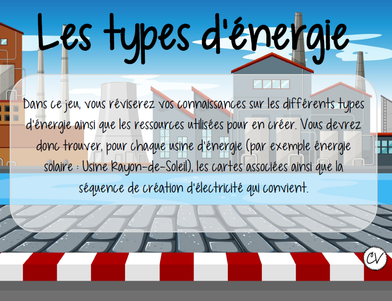 Sciences 3e cycle - Les types d'énergie