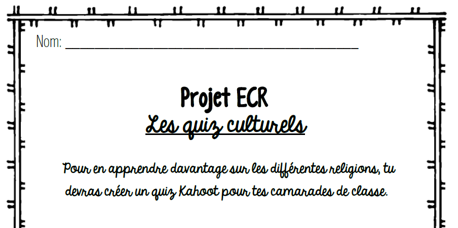 ECR - Quiz culturel - KAHOOT!