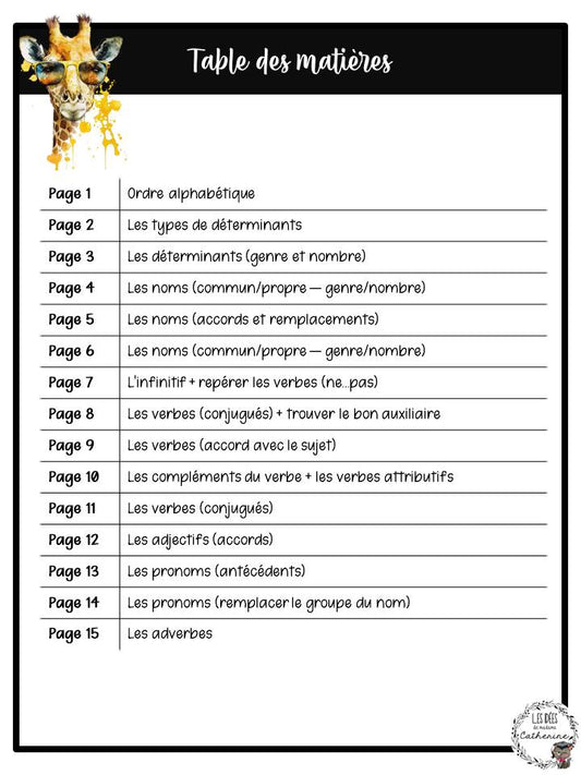 Français - Cahier d'exercices - 5e année