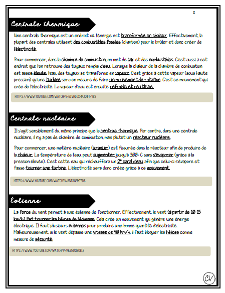 Sciences 3e cycle - La transformation de l'énergie