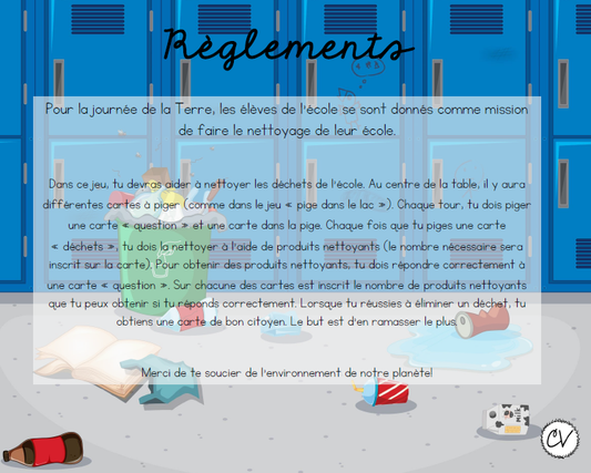 Mathématiques - atelier/jeu - Opération nettoyage