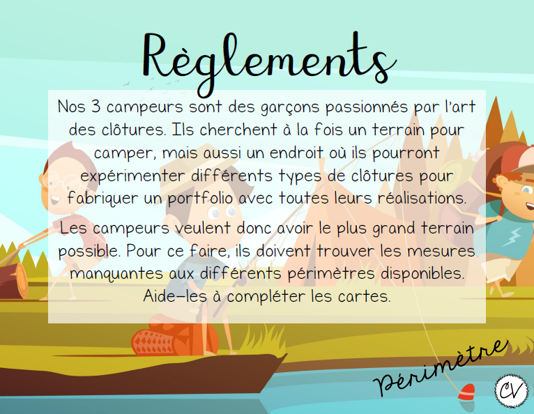 Mathématiques - Atelier/jeu - Une question de terrain (PÉRIMÈTRE)