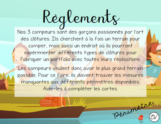 Mathématiques - Atelier/jeu - Une question de terrain (PÉRIMÈTRE)