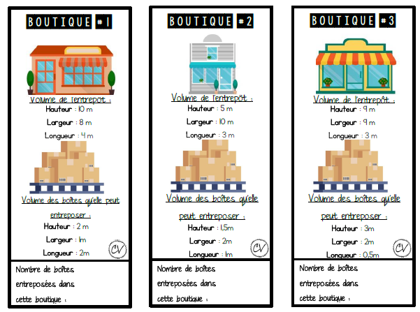Mathématiques - Atelier/jeu - Supermarché: jeu sur la contenance
