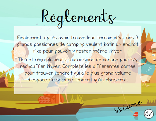 Mathématiques - Atelier/jeu - Une question de terrain (VOLUME)