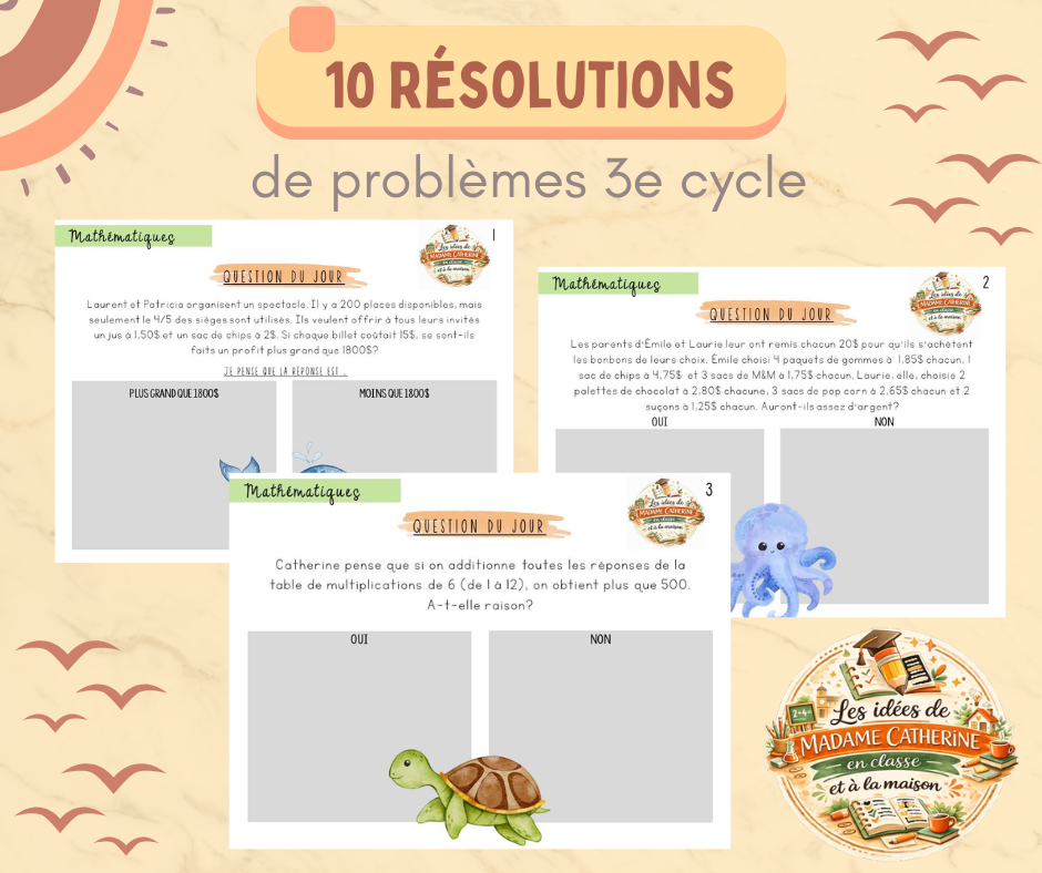 Résolutions de problèmes - 3 cycle