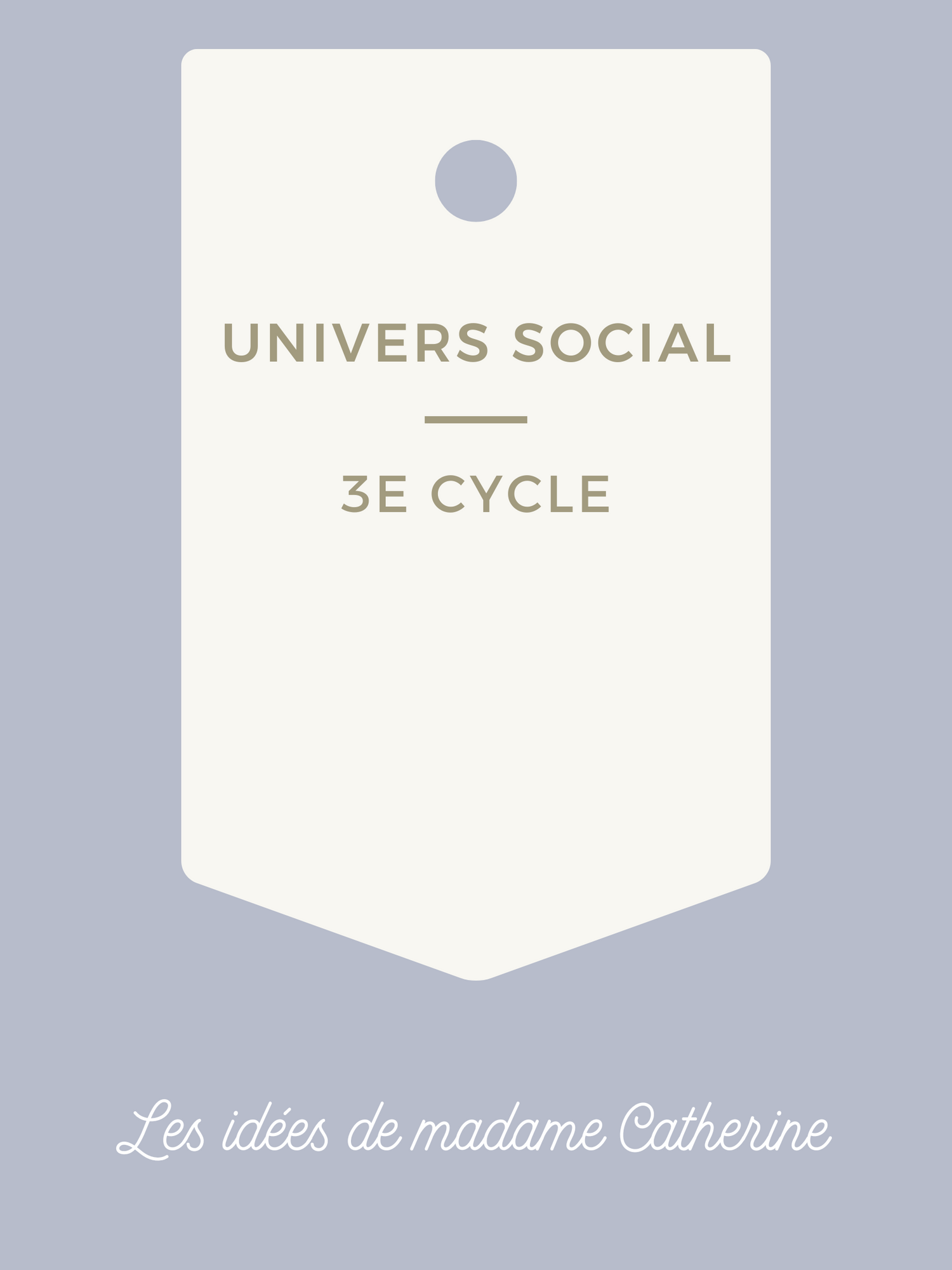 Univers social 3e  cycle