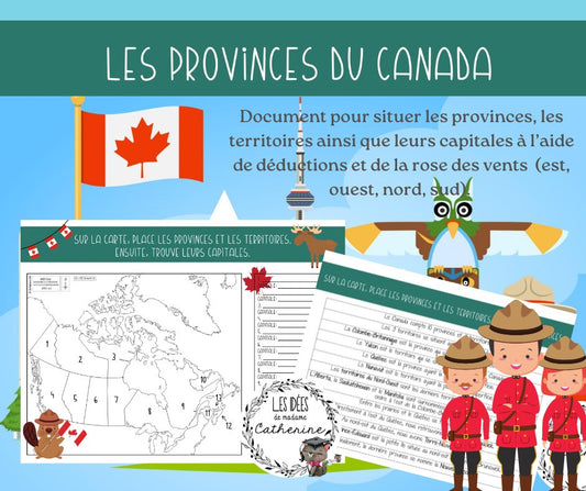 Univers social - Provinces (territoires) et capitales du Canada