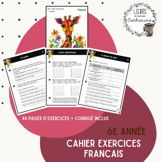 Français - Cahier d'exercices - 6e année