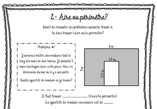 Mathématiques - Aire ou périmètre? (2e version)