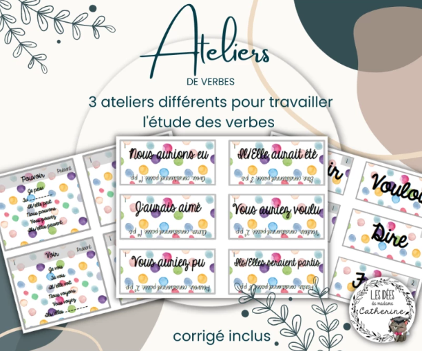 Français - atelier/jeu - Travailler les verbes