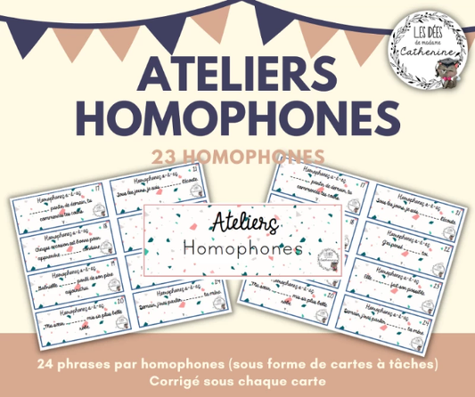 Français - atelier/jeu - Homophones