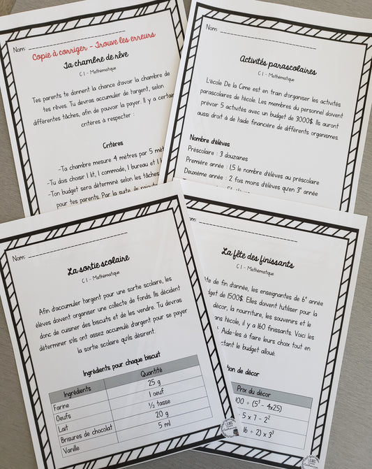 Mathématiques - Pratiquer la compétence 1 (C1) étapes par étapes