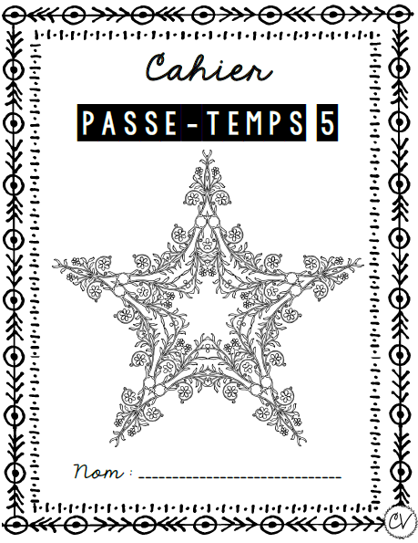 Cahier passe-temps #5 - 3e cycle