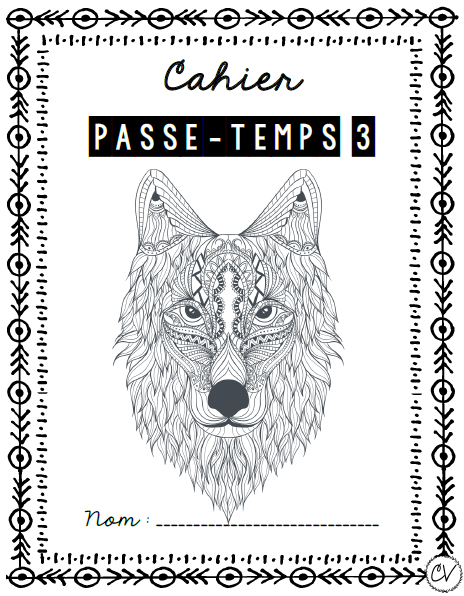 Cahier passe-temps #3 - 3e cycle