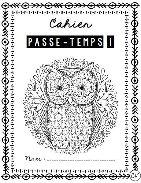 Cahier passe-temps #1 - 3e cycle