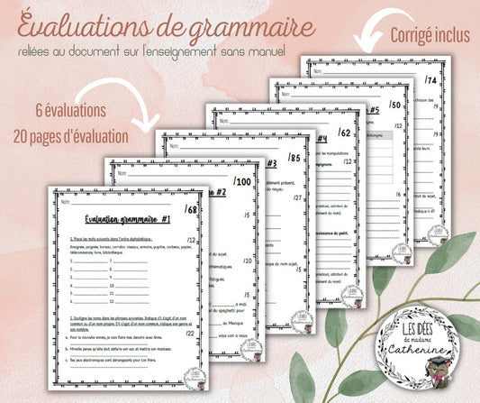 Français - évaluations de grammaire - 3e cycle