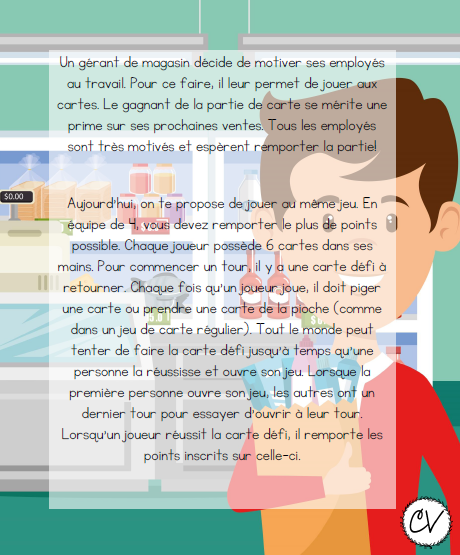 Mathématiques - atelier/jeu - L'employé du mois (nombres)