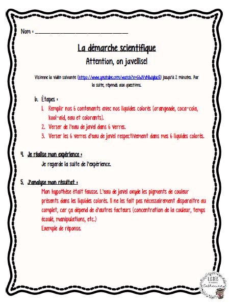 Sciences - Pratiquer la démarche scientifique - 3e cycle