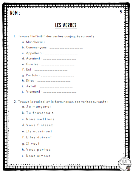 Français - Cahier exercices - 3e cycle