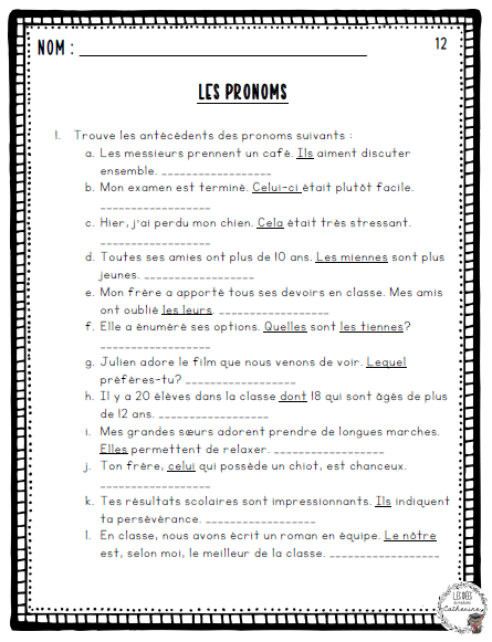 Français - Cahier exercices - 3e cycle