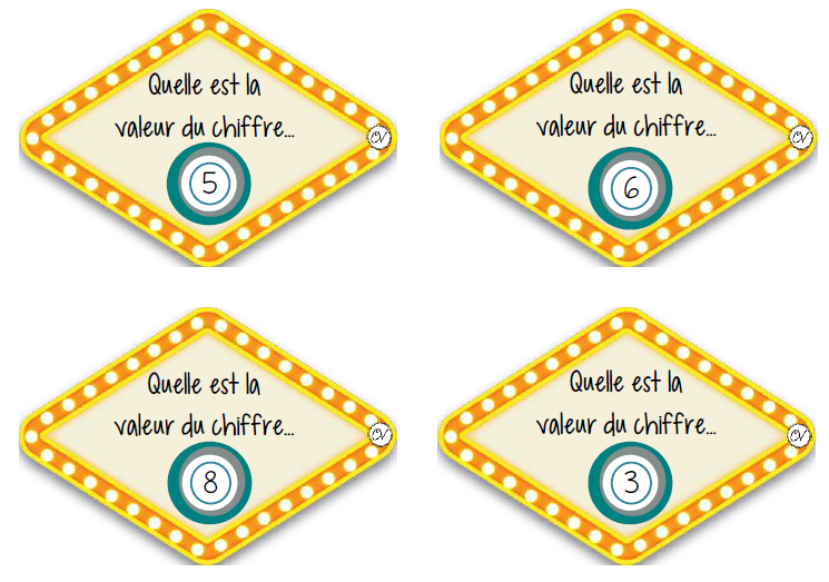 Mathématiques - atelier/jeu - Loterie pédagogique - valeur/position