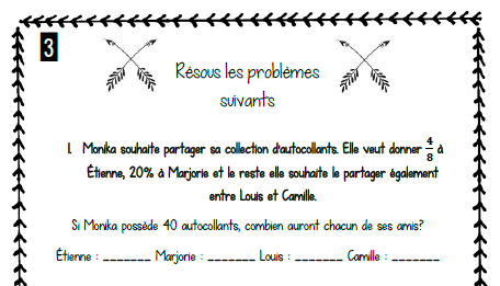 Cahier passe-temps #8 - 3e cycle