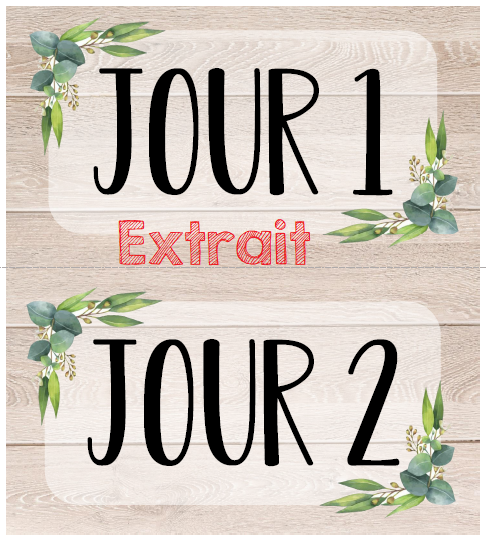 Affichage classe - Thématique: bois, floral, estival, rustique