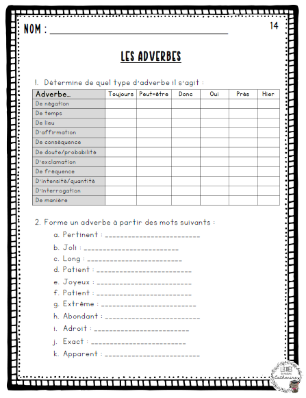 Français - Cahier exercices - 3e cycle