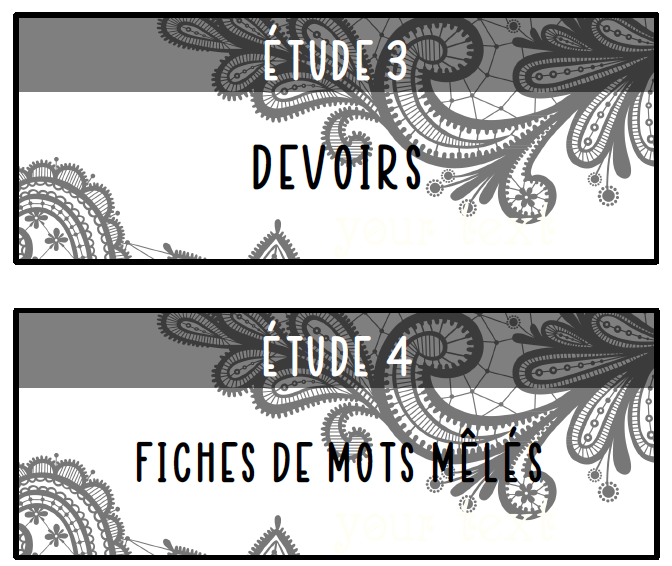 Affichage - Étude/ateliers