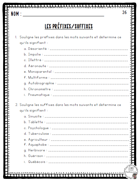 Français - Cahier exercices - 3e cycle