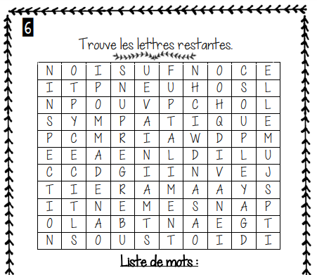 Cahier passe-temps #7 - 3e cycle