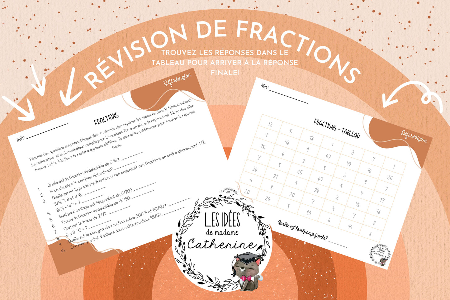 Mathématiques - Défi fractions! - Révision 3e cycle