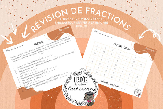 Mathématiques - Défi fractions! - Révision 3e cycle
