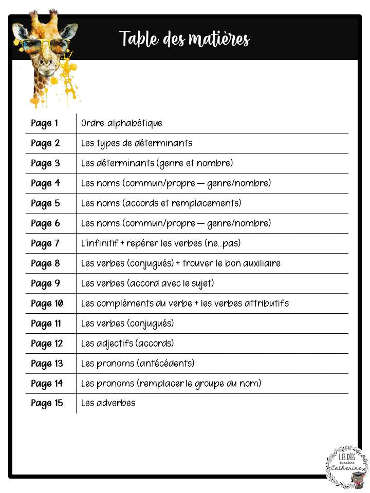 Français - Cahier d'exercices - 6e année