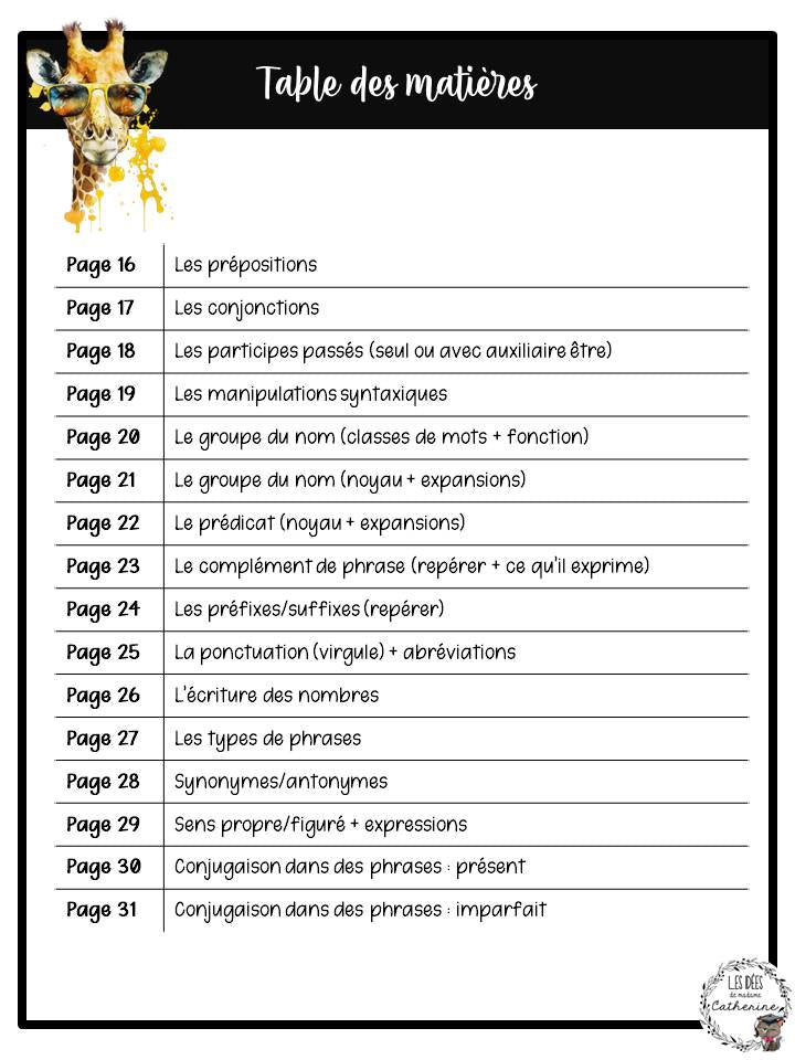 Français - Cahier d'exercices - 5e année