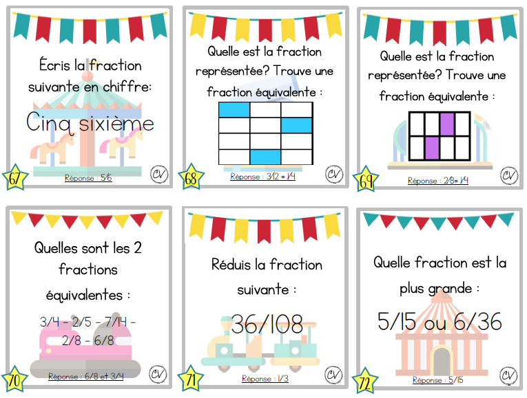 Mathématiques - Atelier/jeu - Révision complète (Parc d'attraction)